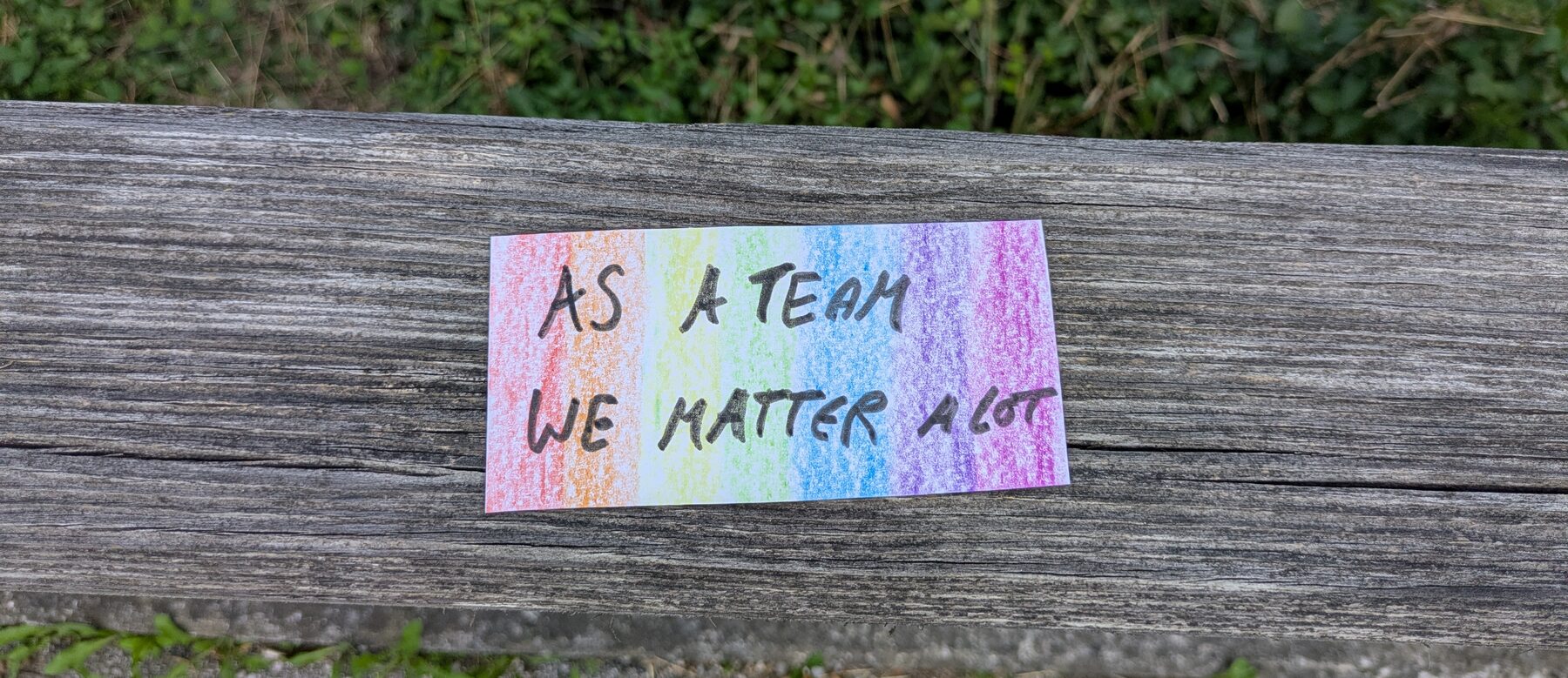 As a team, we matter a lot